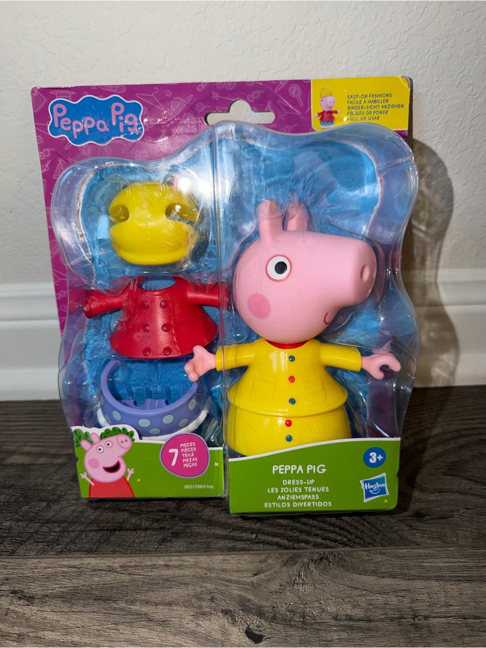 Peppa Pig Dress-Up Figure with Yellow Outfit and Red Top